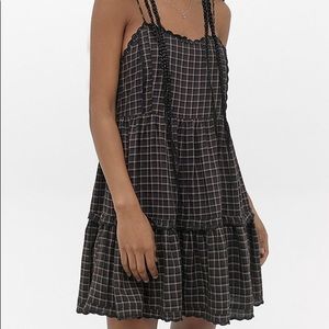 URBAN OUTFITTERS PLAID HANNAH MINI DRESS